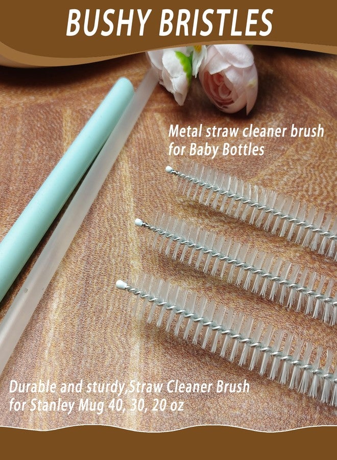 CIDYAUST Straw Cleaner for Baby Bottles,Stanley Straw Cleaner Brush for 20/30/40oz Stanley Mugs,Straw Cleaner Brush with Bushy Bristles,Straw Brush Cleaner for Various Straws and Hummingbird Feeders(3 Pack). - Image 5